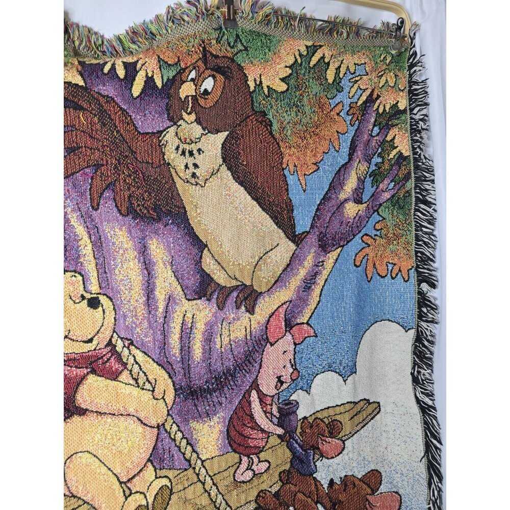 Winnie The Pooh And Friends Throw Blanket Tapestry Pooh 100 Acre Collection RARE - Picture 8 of 16